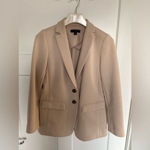Ann Taylor Tan Blazer Double Button Size 0 Petite - Excellent Condition